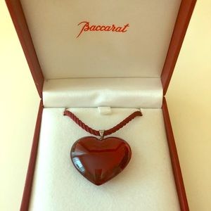 NEVER WORN Baccarat Necklace - Red heart